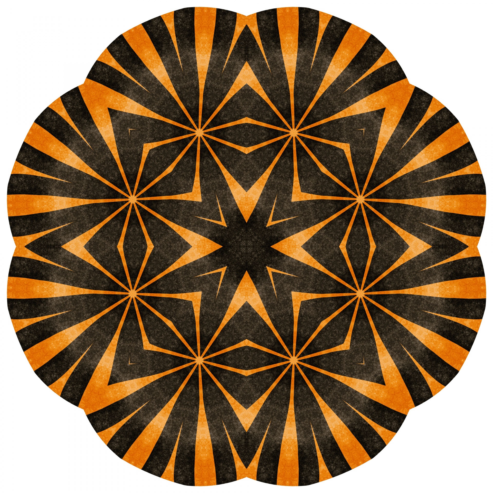 kaleidoscope yellow pattern free photo