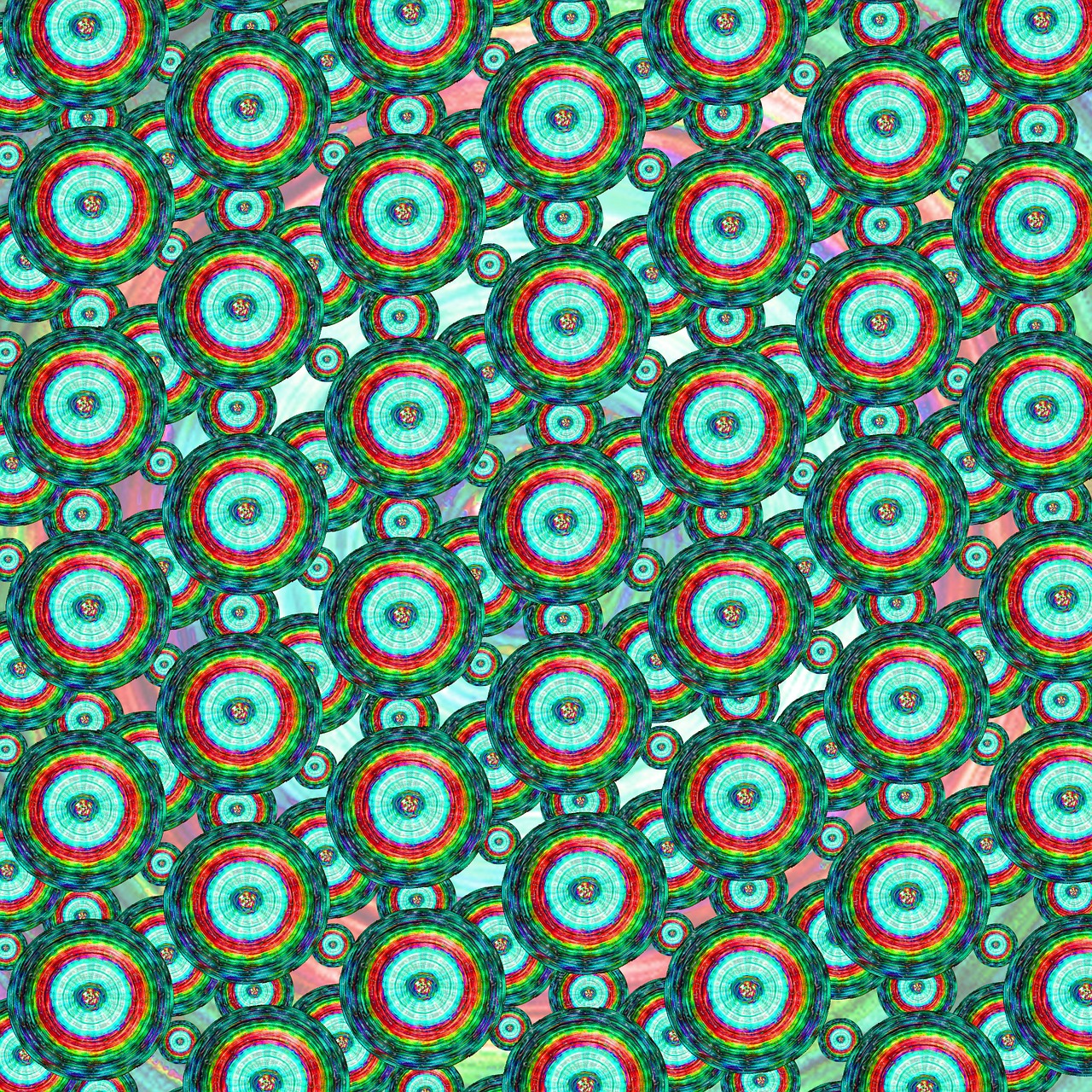 circles psychedelic decoration free photo