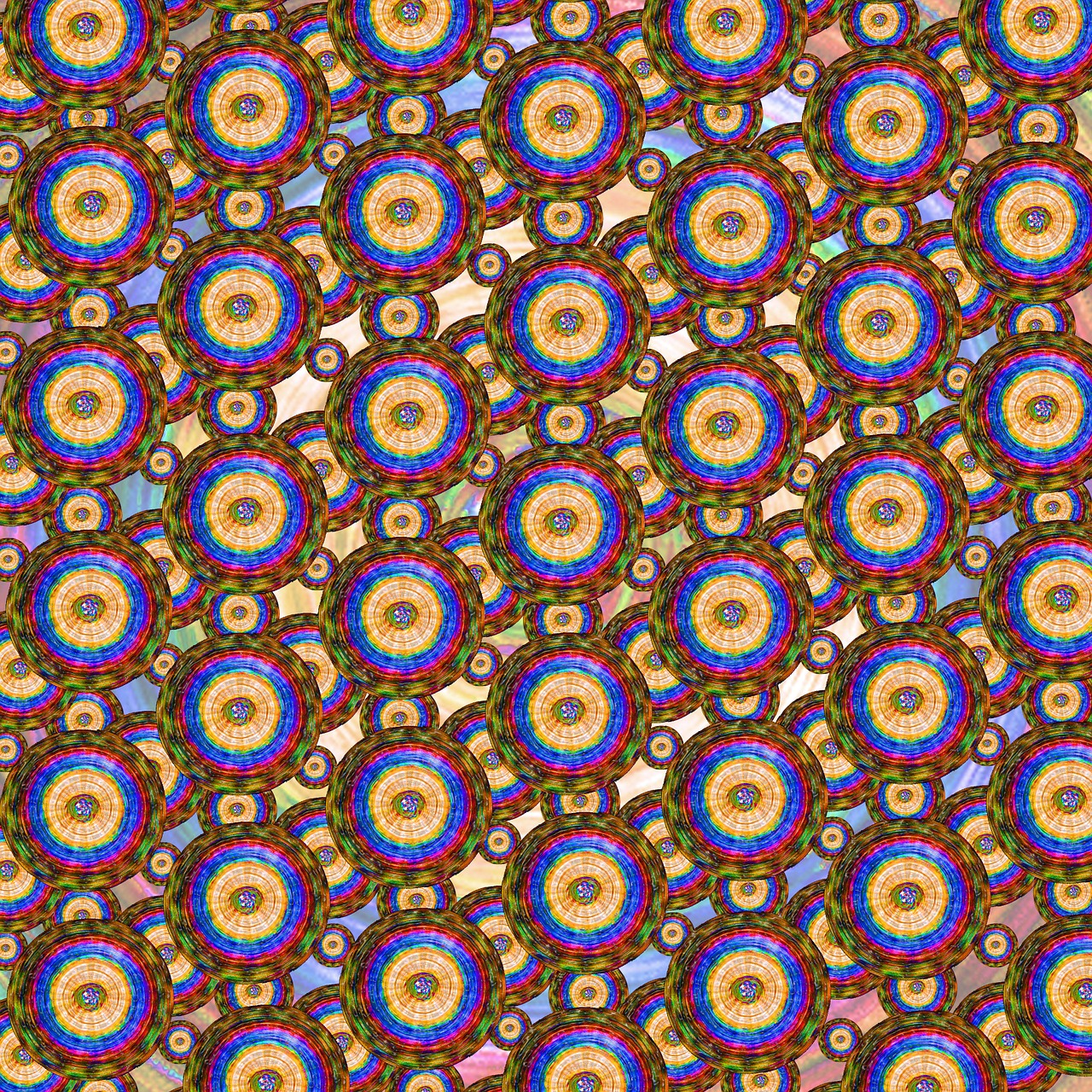 circles psychedelic decoration free photo