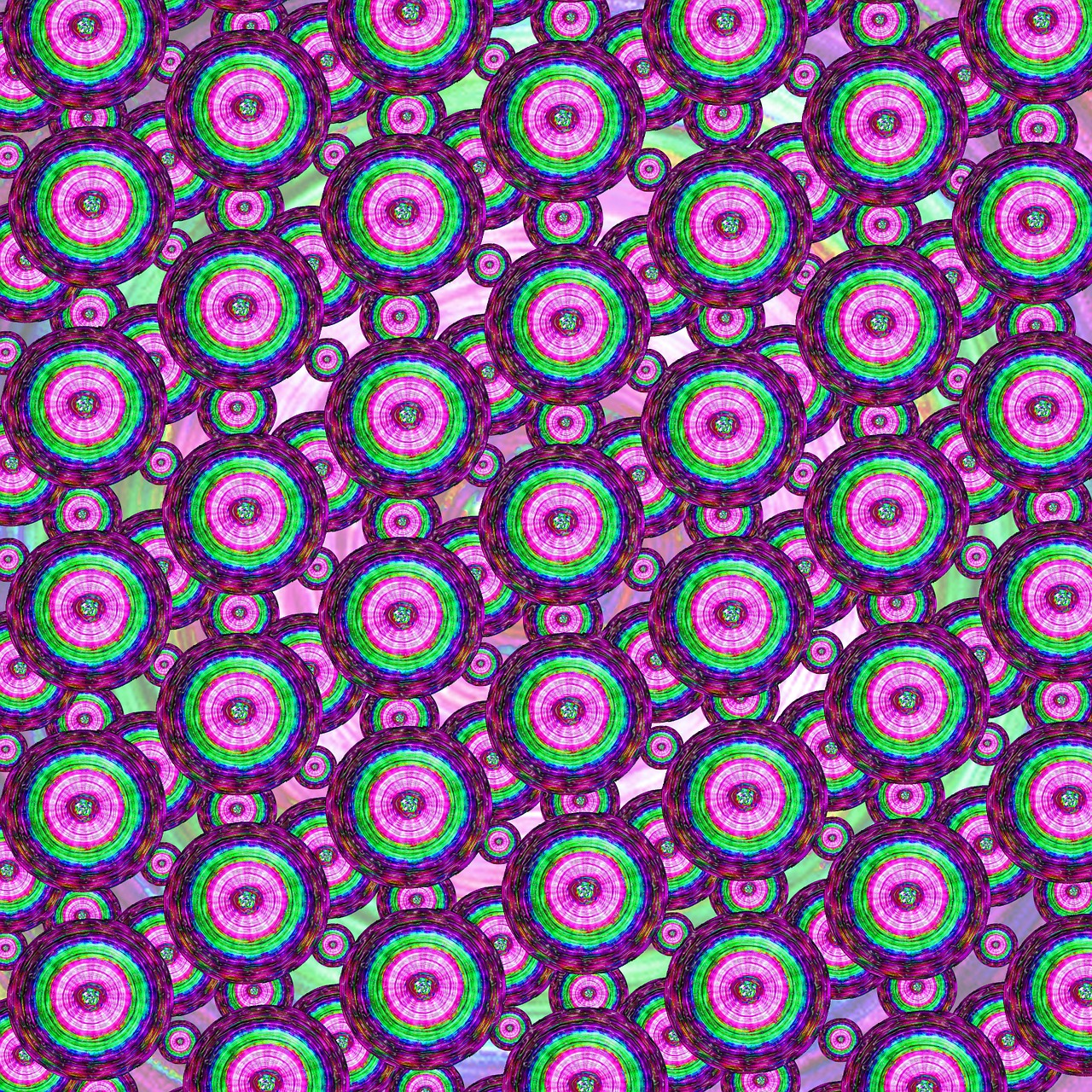 circles psychedelic decoration free photo