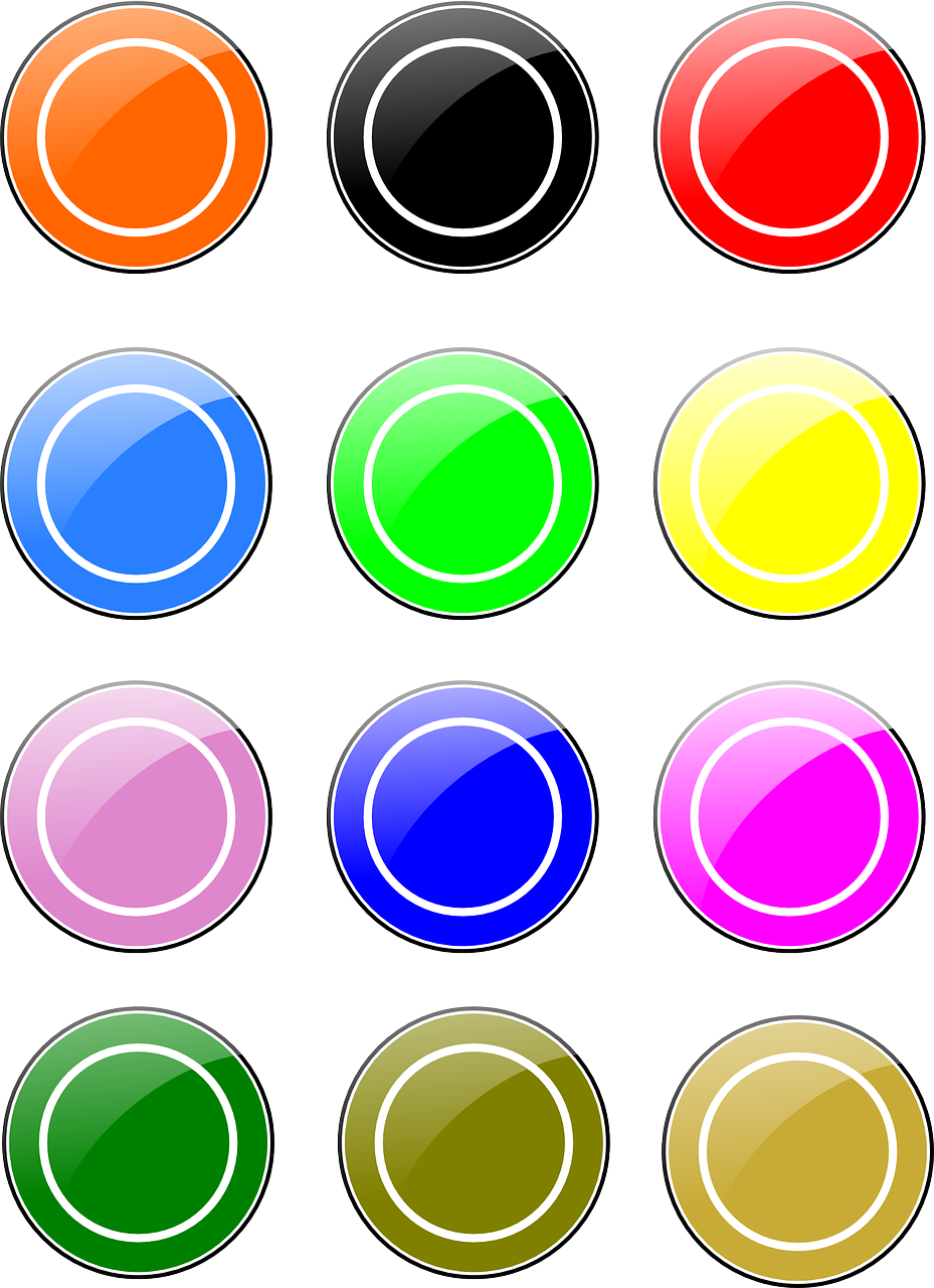 circles buttons glossy free photo