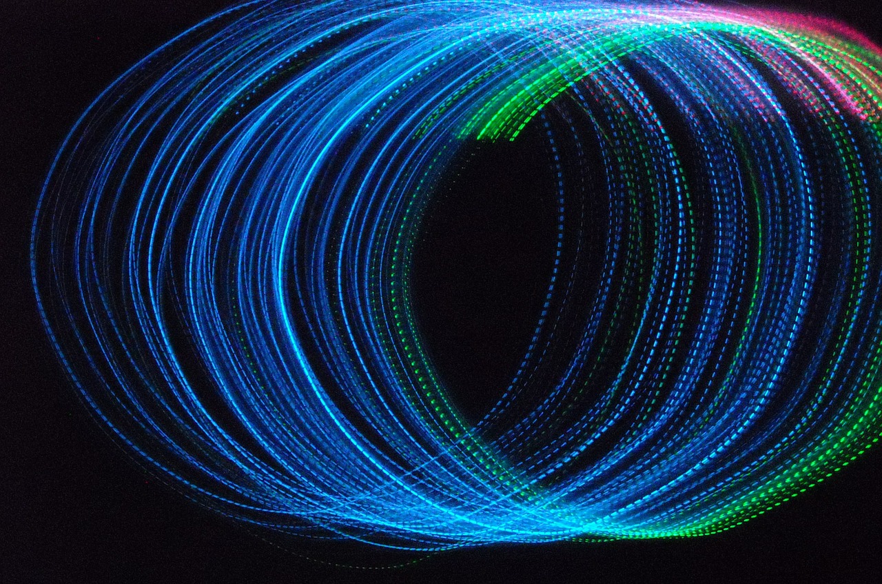 circles spiral lights free photo