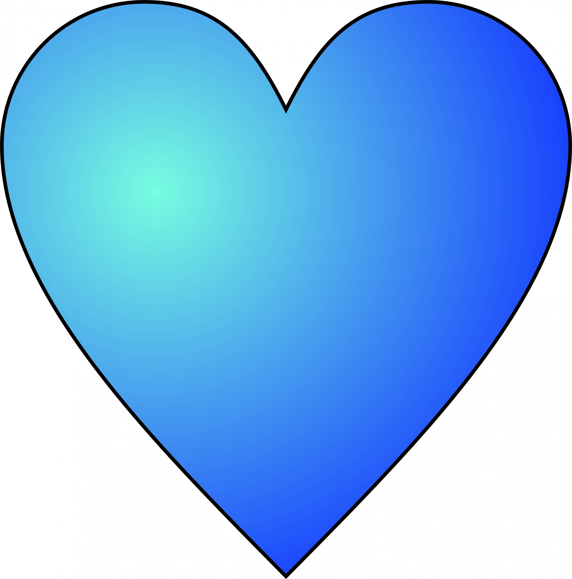 circular blue heart free photo