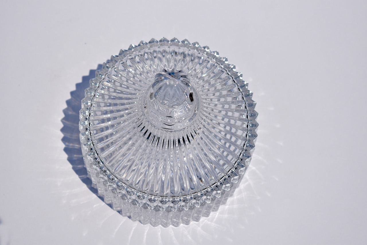 circular glass box radial patterns free photo
