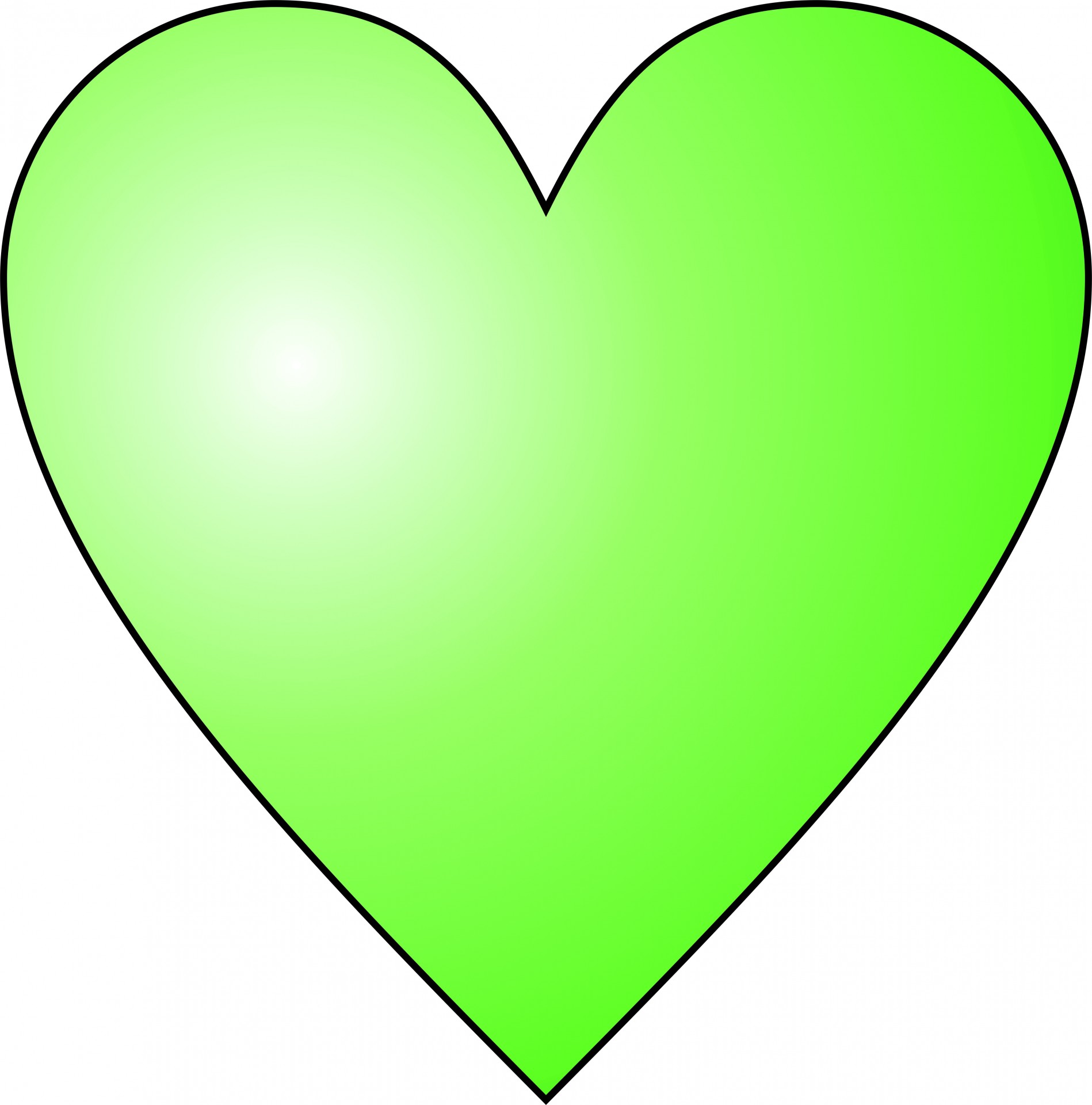 circular green heart free photo