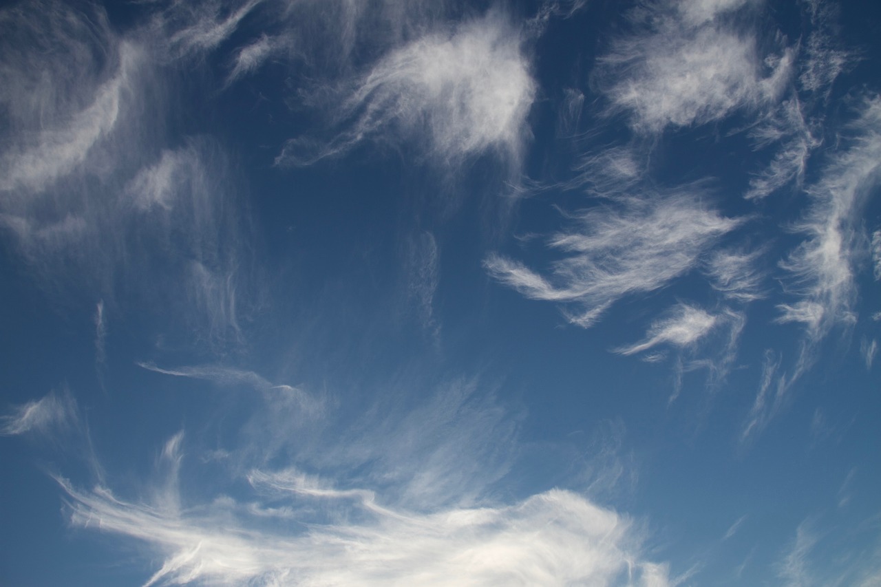 cirrus clouds clouds blue free photo