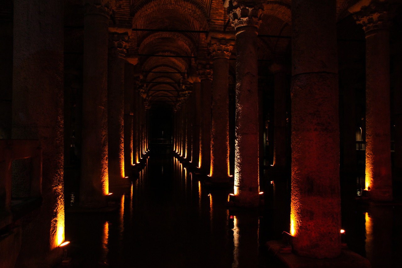 cistern istanbul basilica cistern free photo