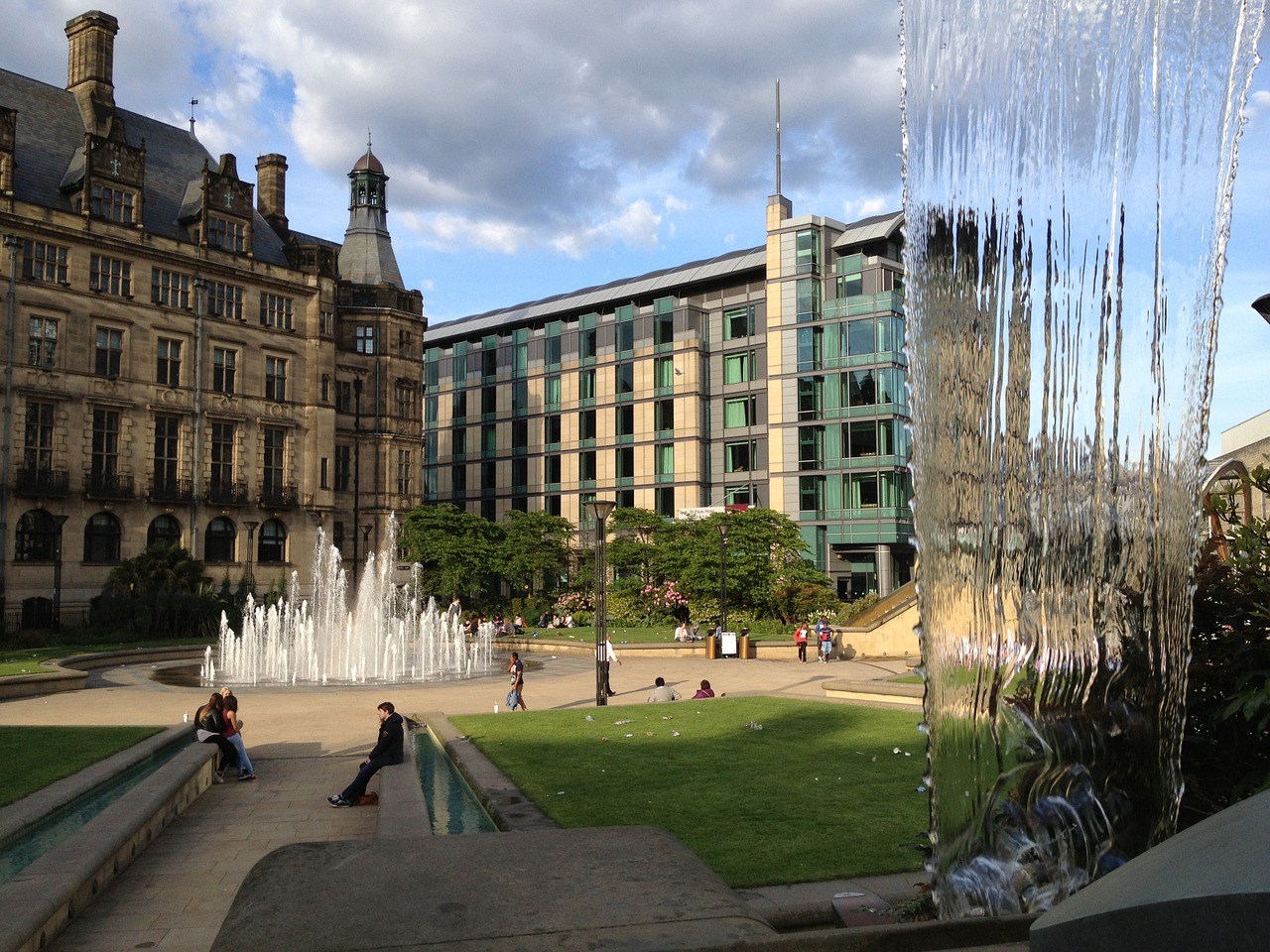 city sheffield fountain free photo