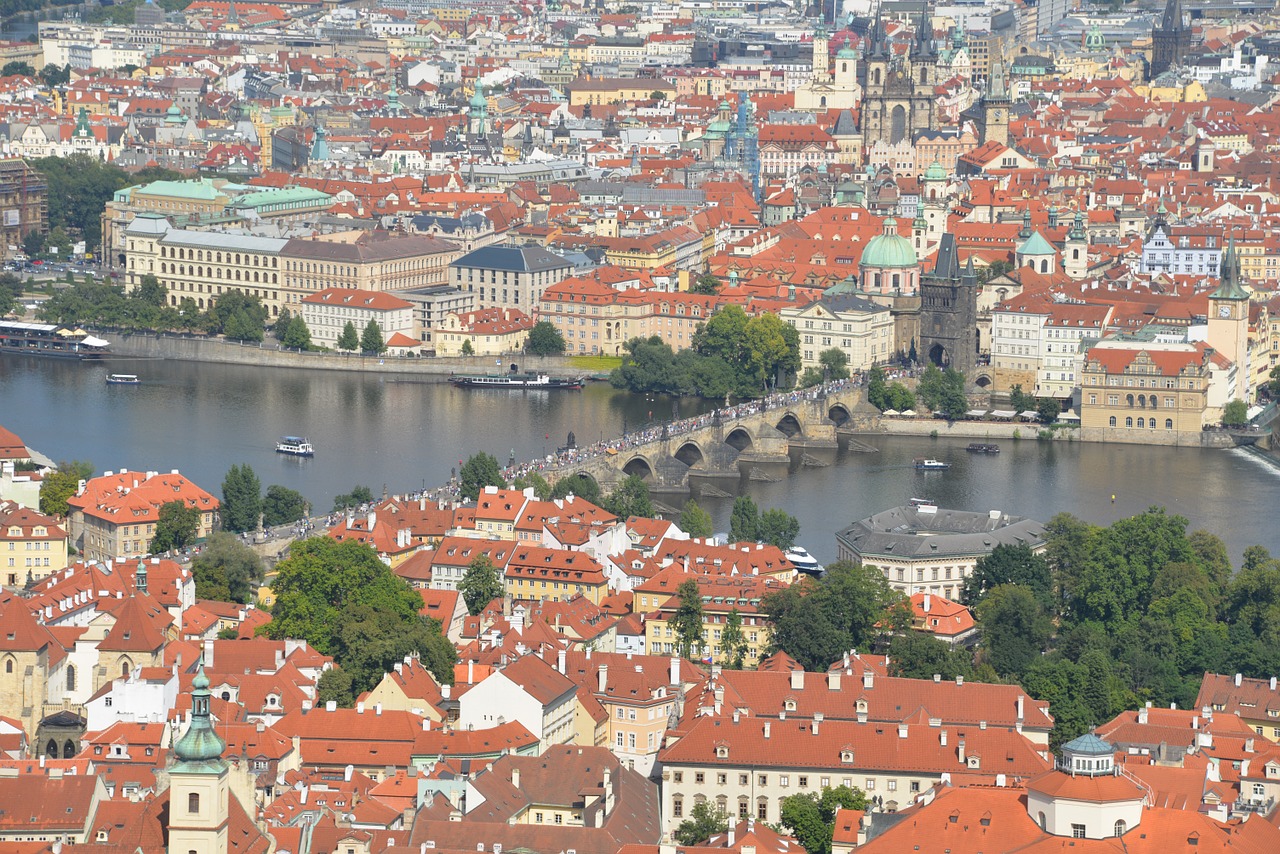 city panorama prague free photo