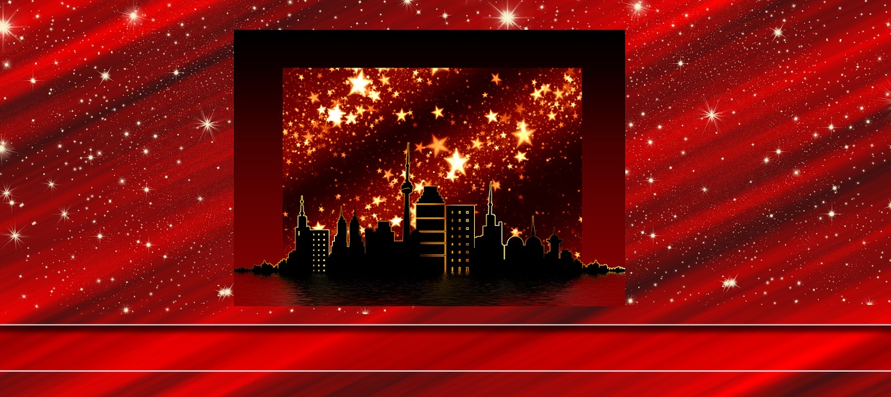 city silhouette christmas free photo