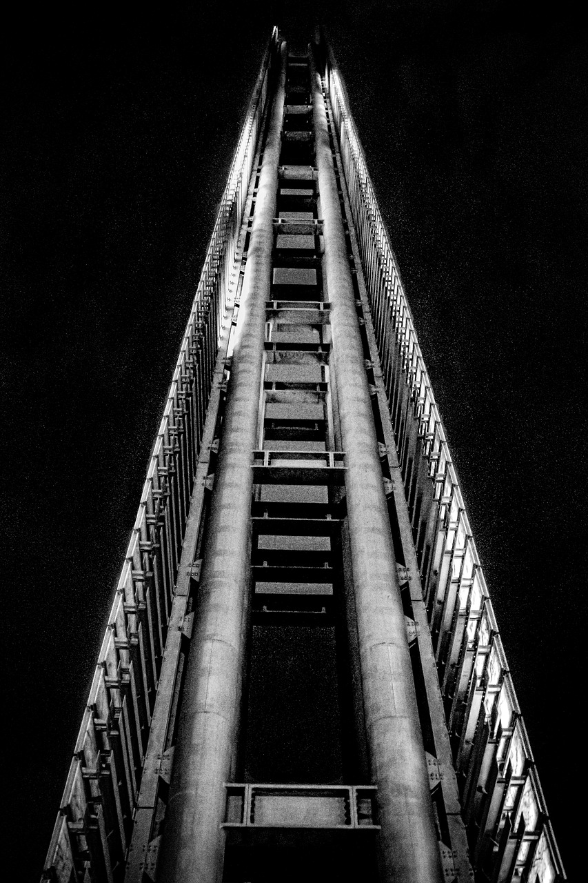 city landmark black and white free photo