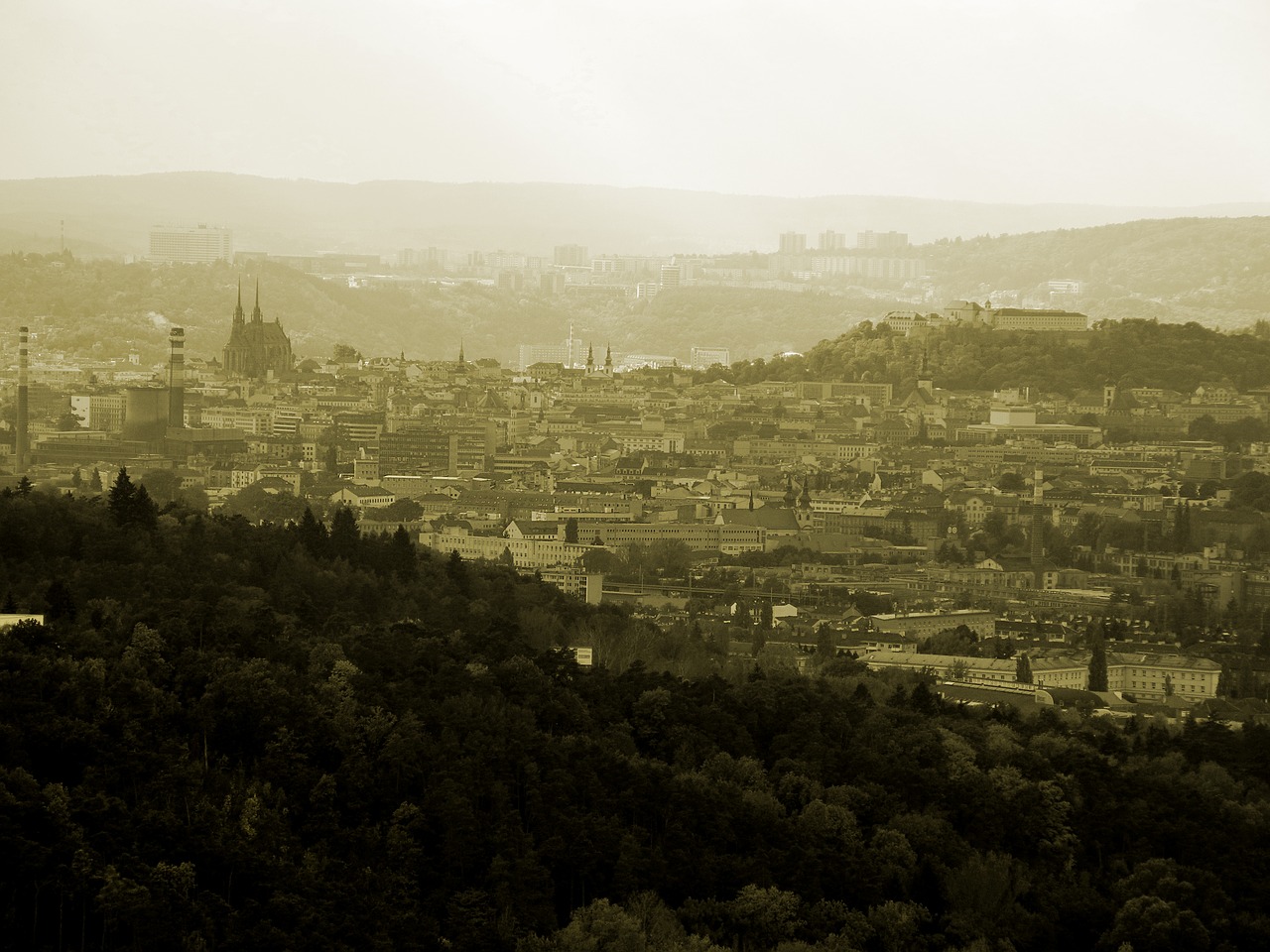 city panorama brno czech republic free photo