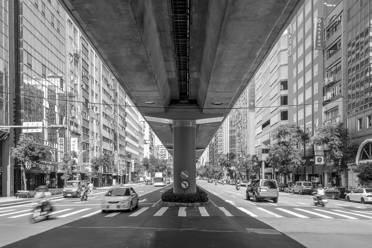 city elevated subway free photo