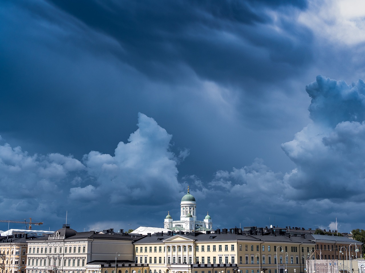 city cityscape clouds free photo