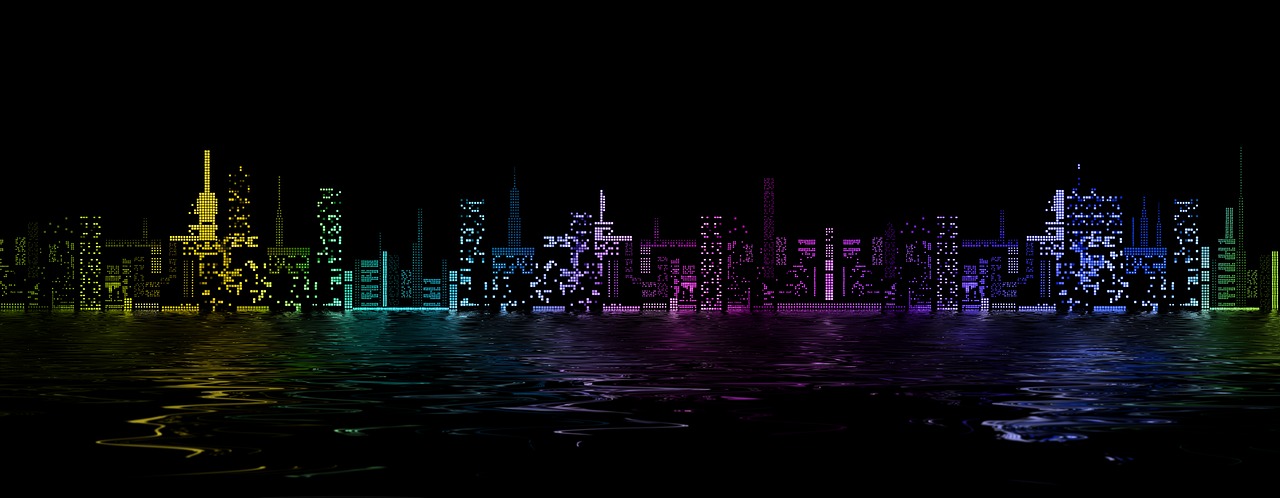 city night skyscrapers free photo
