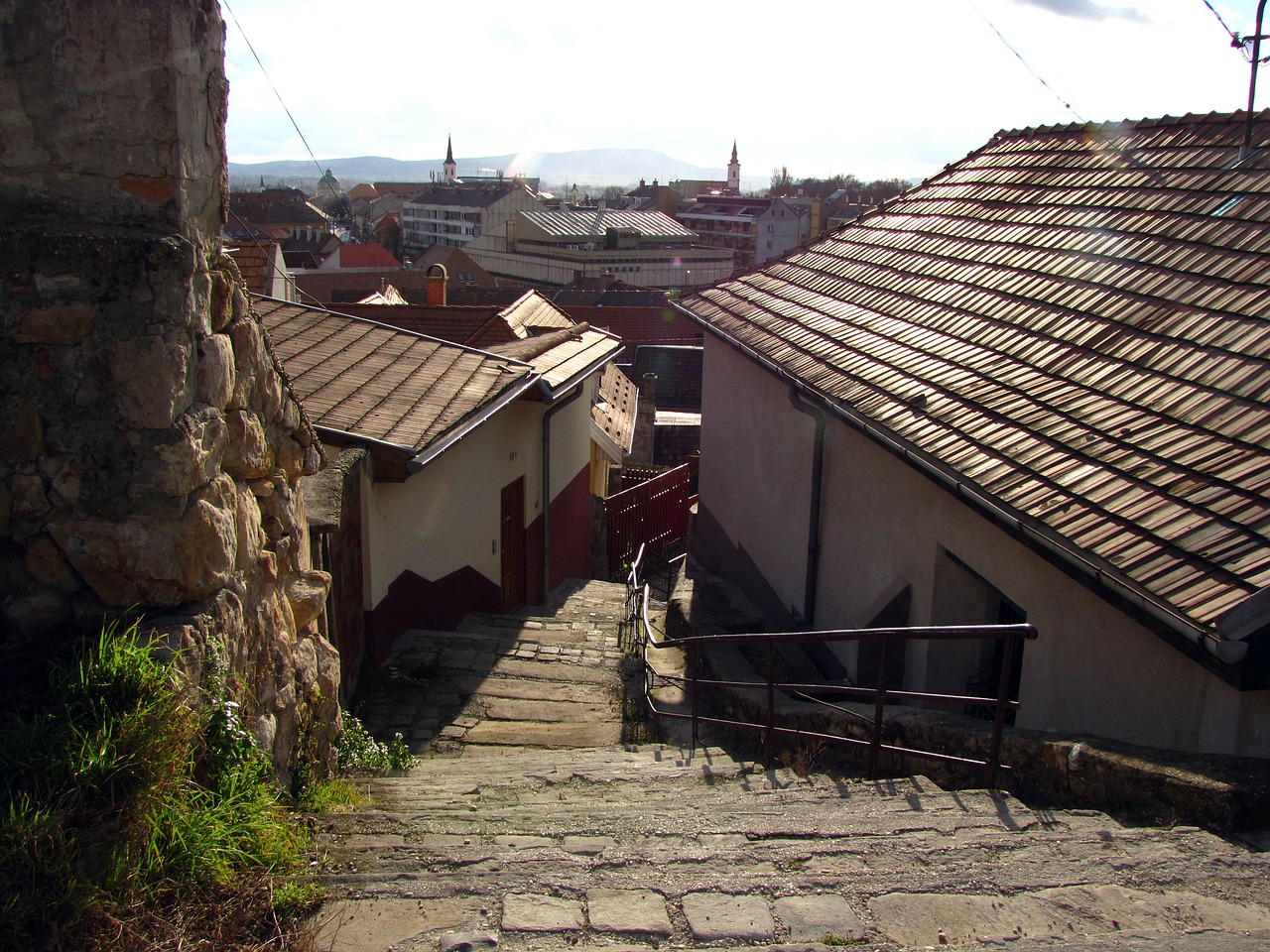 city esztergom houses free photo