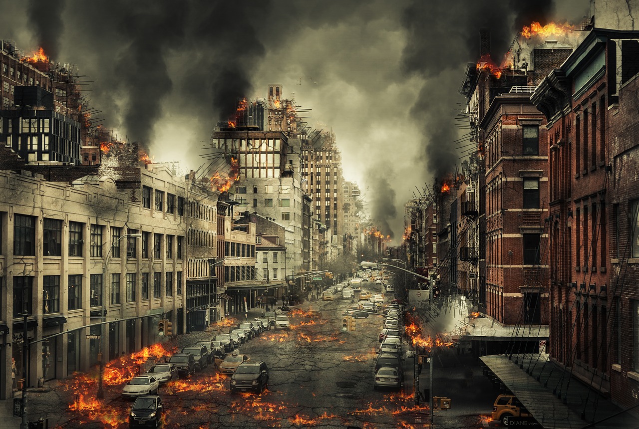 city disaster end of the world free photo