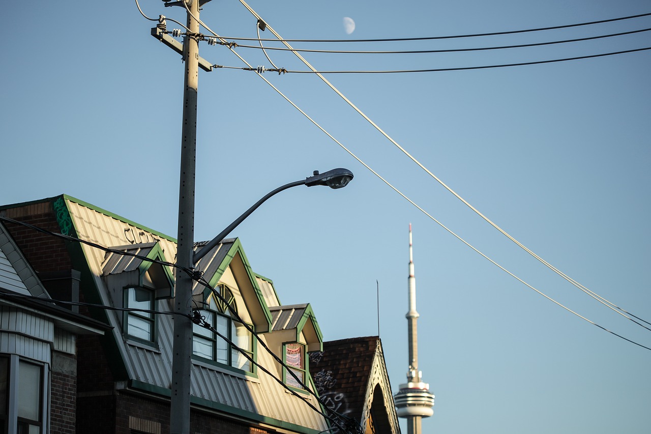 city sky moon free photo