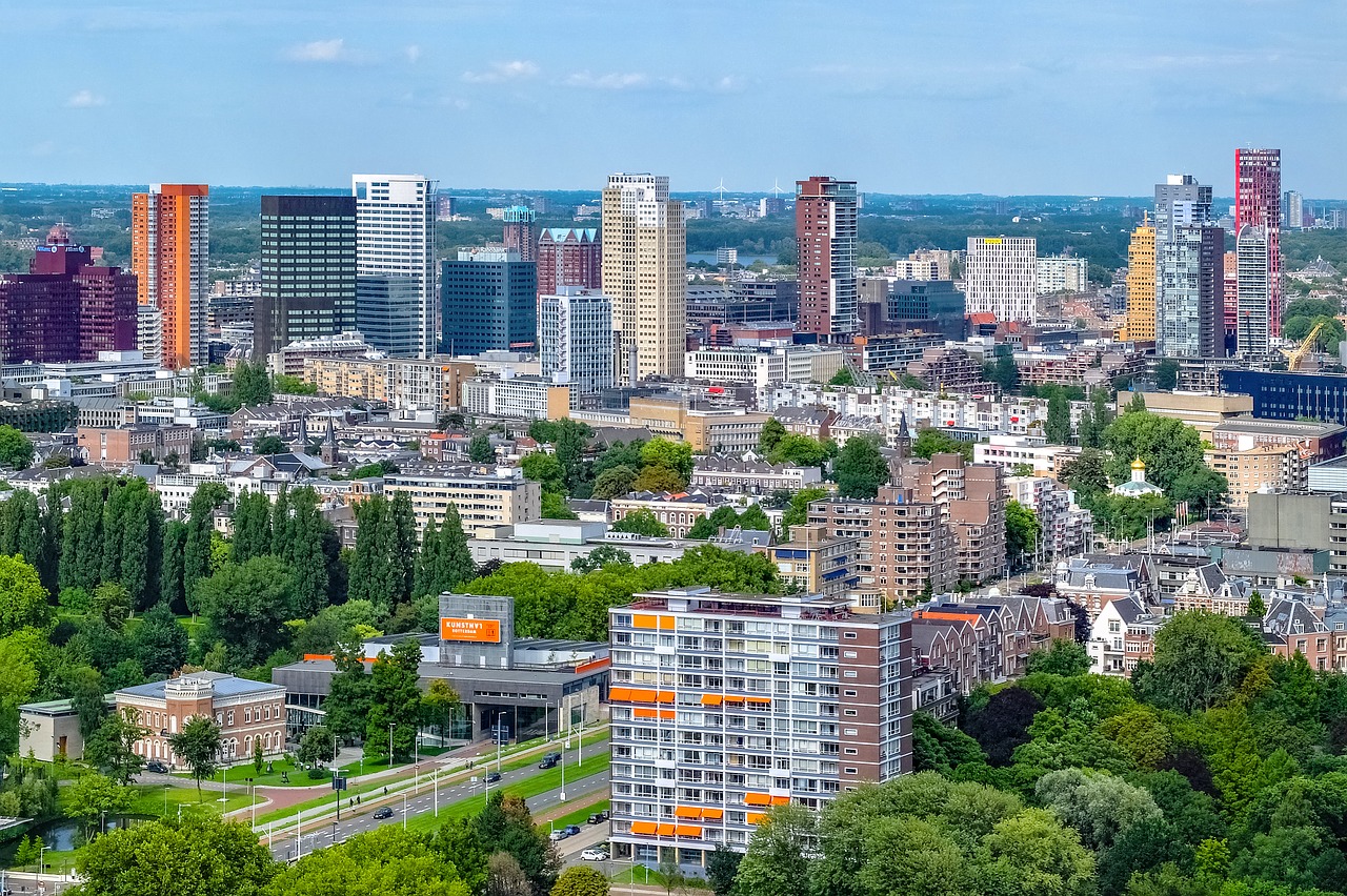 city cityscape aerial view free photo