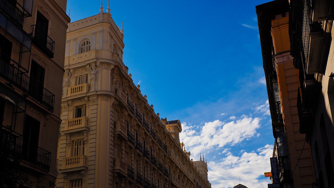 city madrid buildings free photo