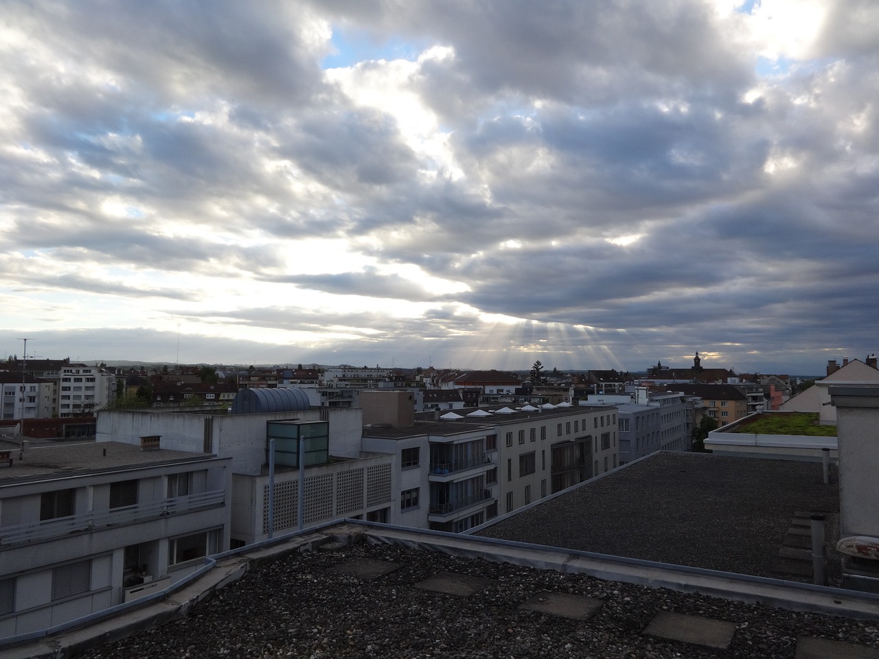 city sky clouds free photo