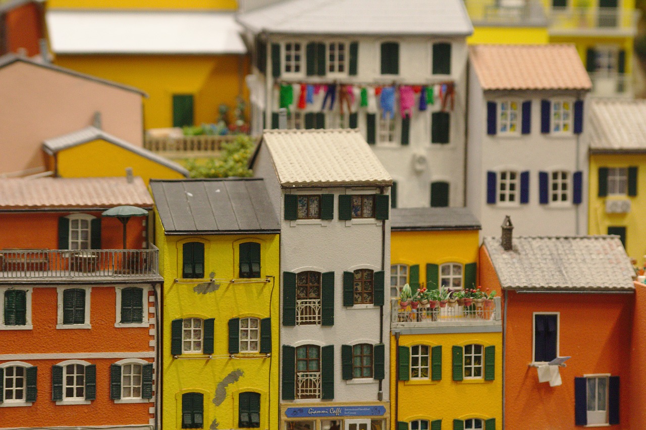 city  village  colorful free photo
