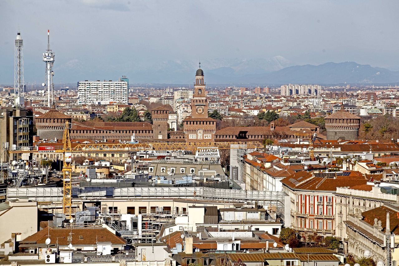 city  milan  sky free photo