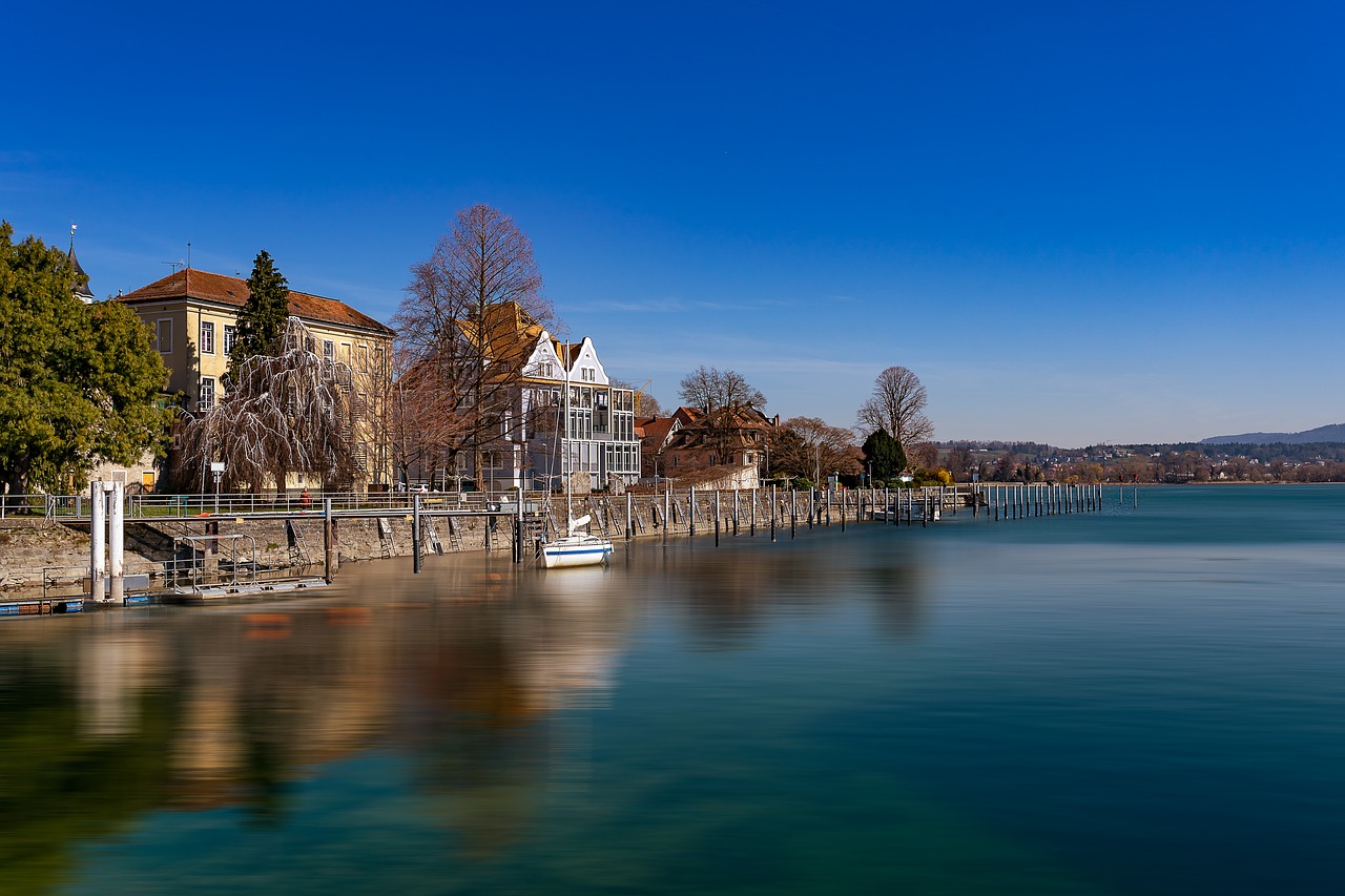 city  port  lindau free photo