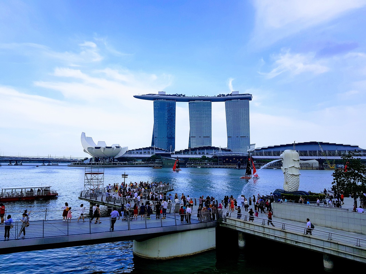 city  singapore  building free photo