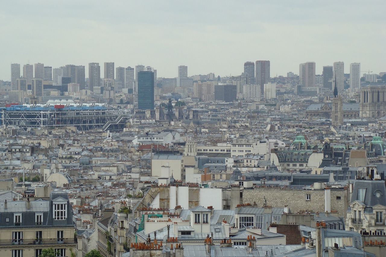 city panorama paris free photo
