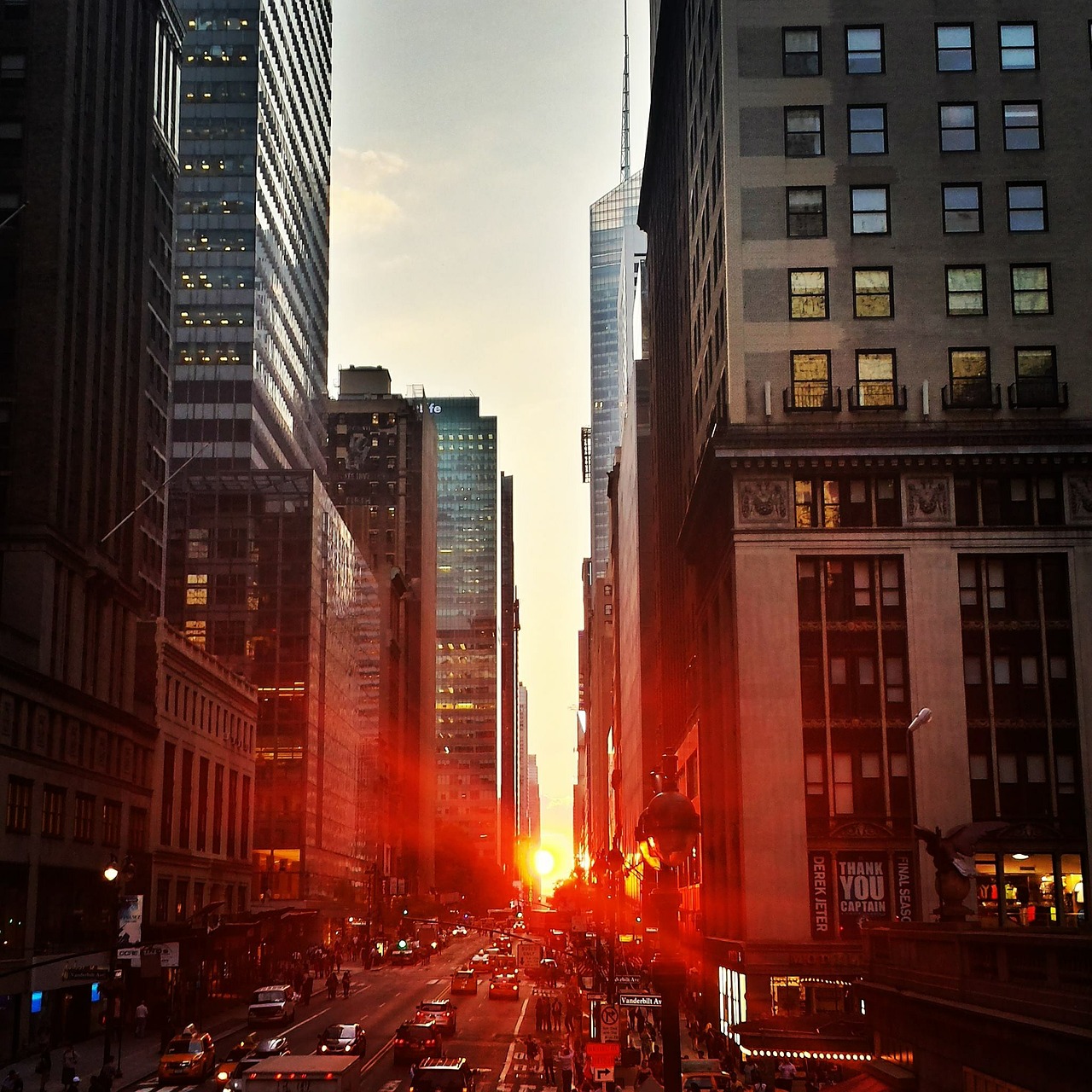 city manhattan sunset free photo