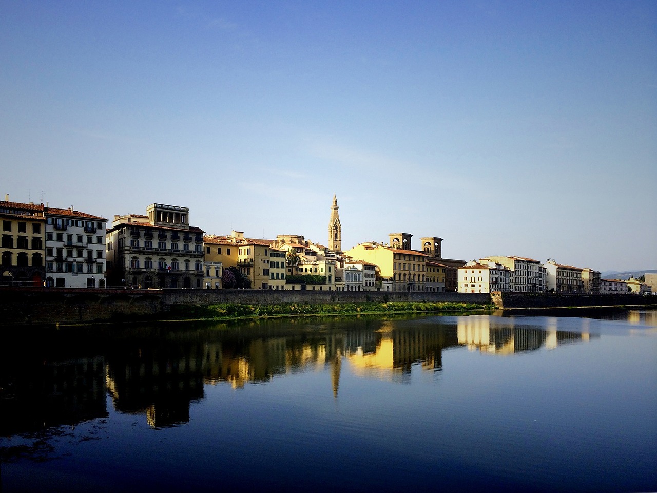 city river reflection free photo