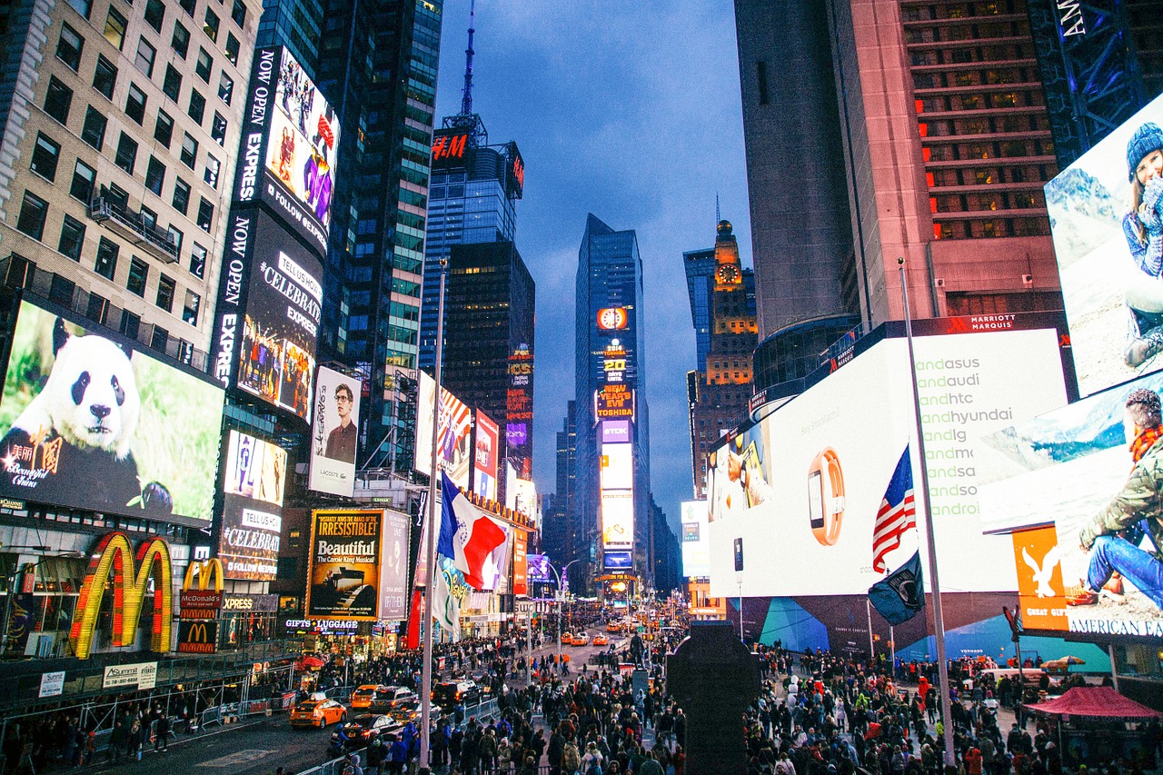 city time square nyc free photo