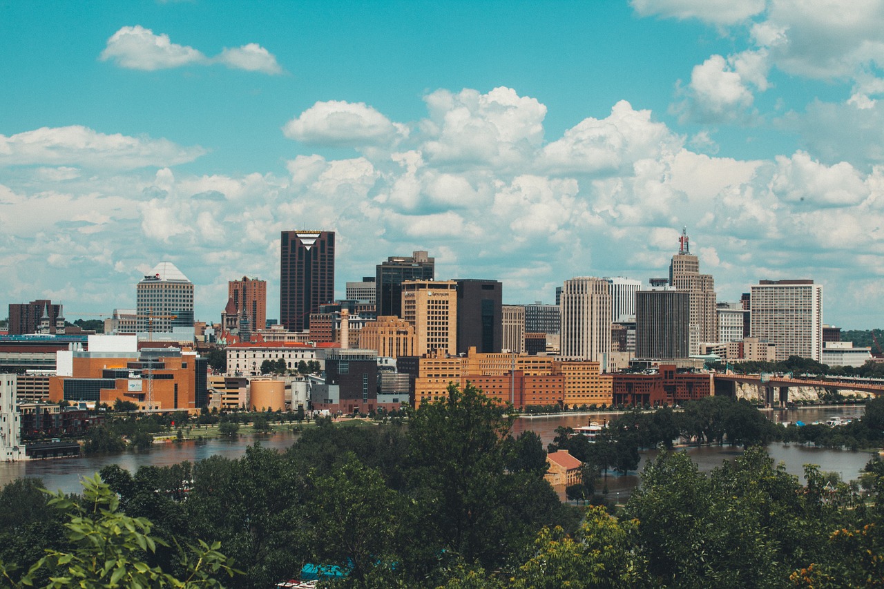 city river downtown free photo