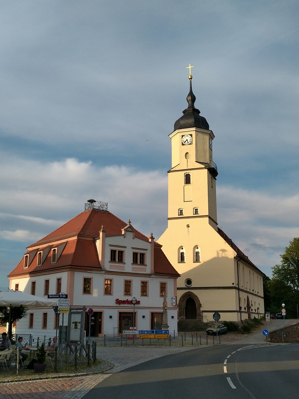 city church  nossen  market free photo