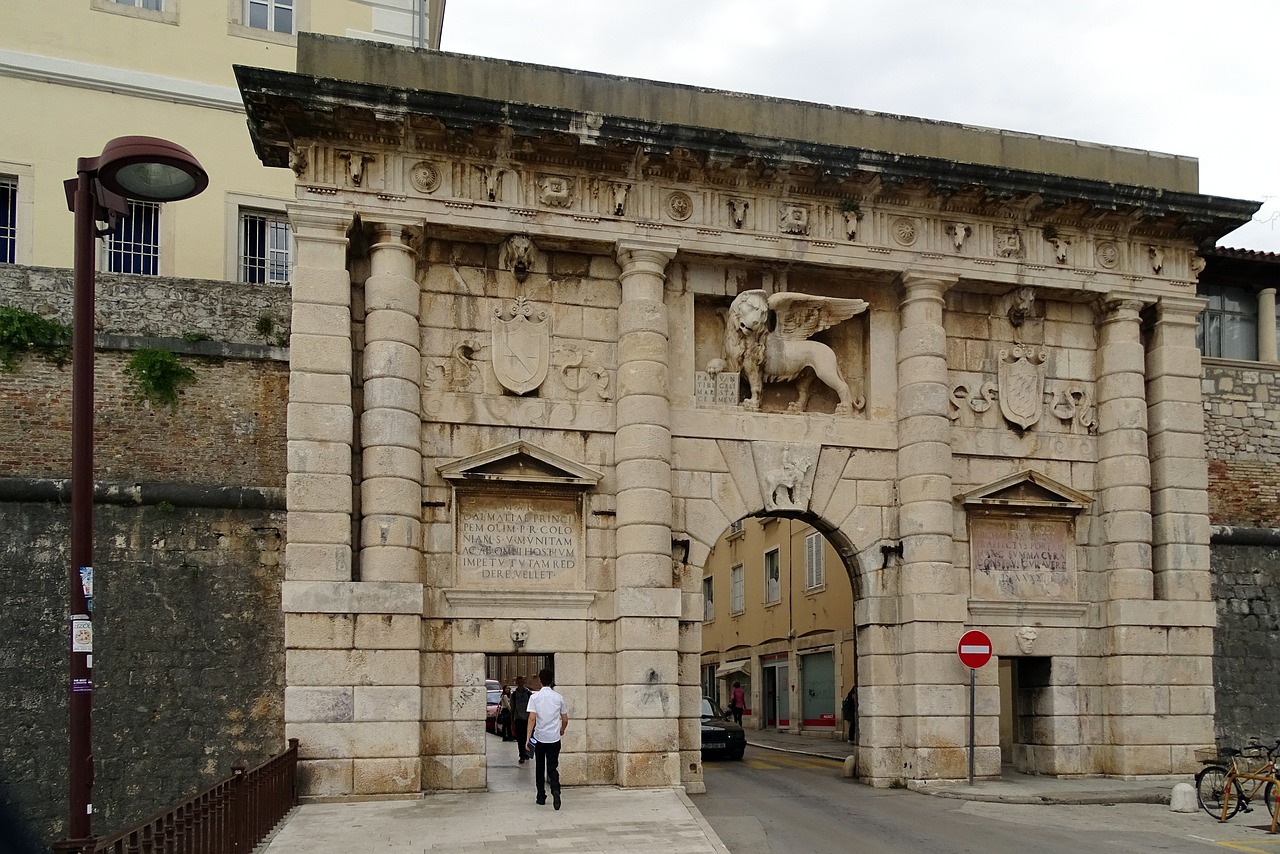 city gate zadar croatia free photo