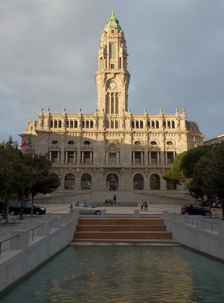 city hall porto portugal free photo