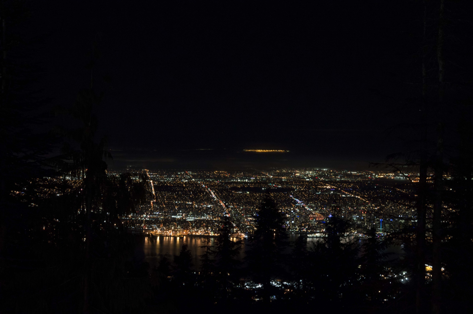 lights city grouse mountain free photo