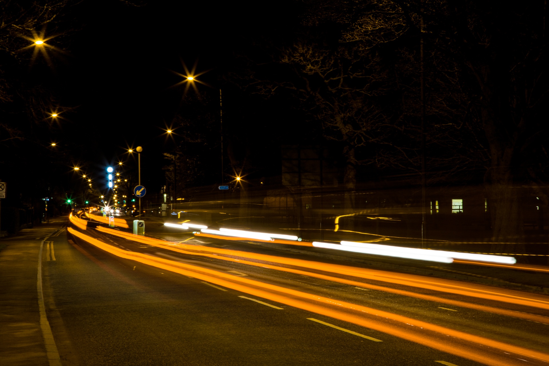 road traffic night free photo