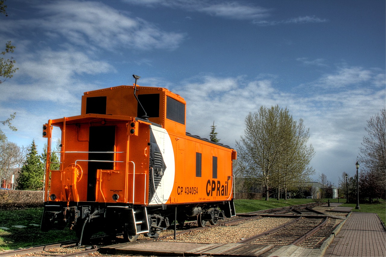 city park caboose rail car free photo