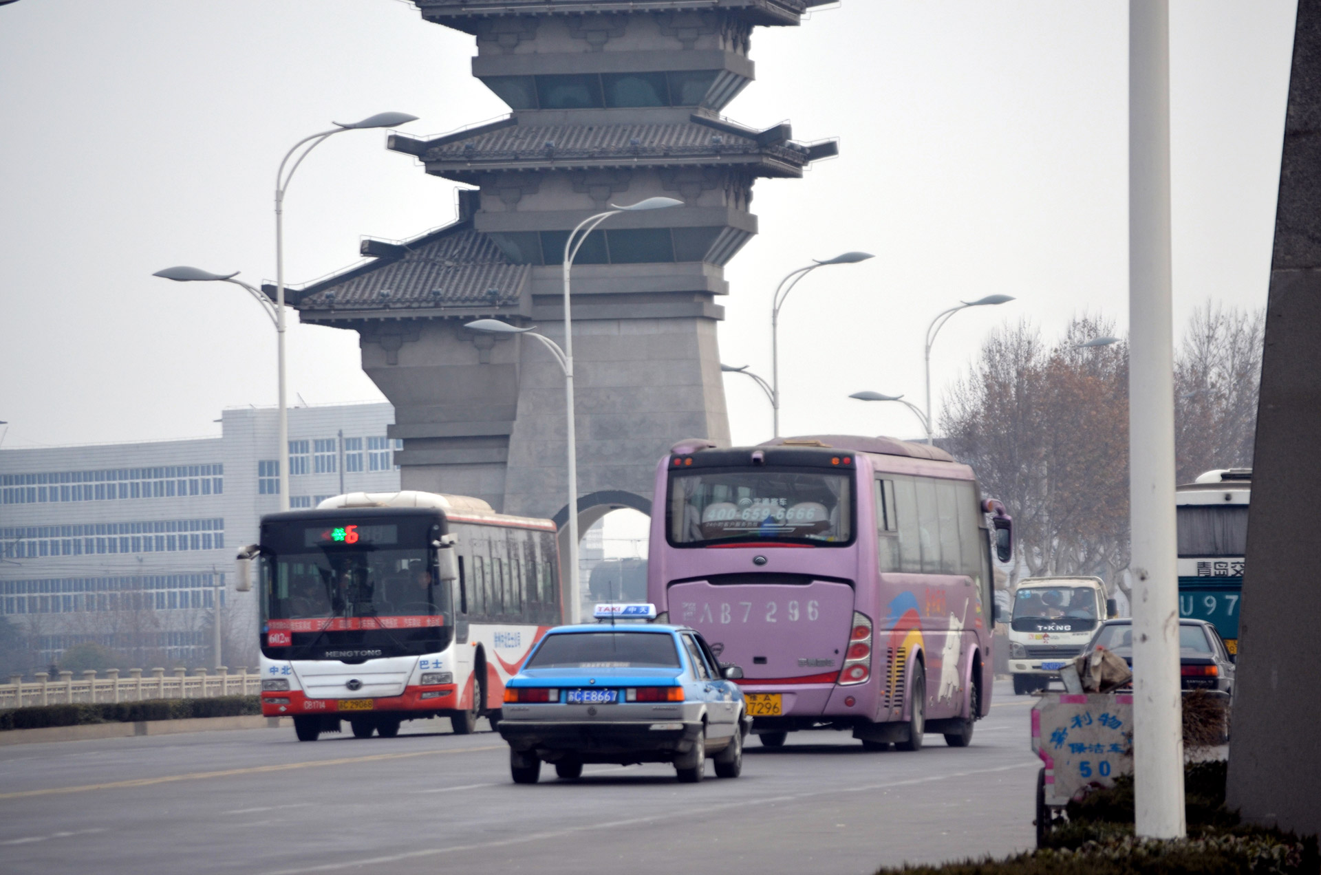 traffic bus cars free photo