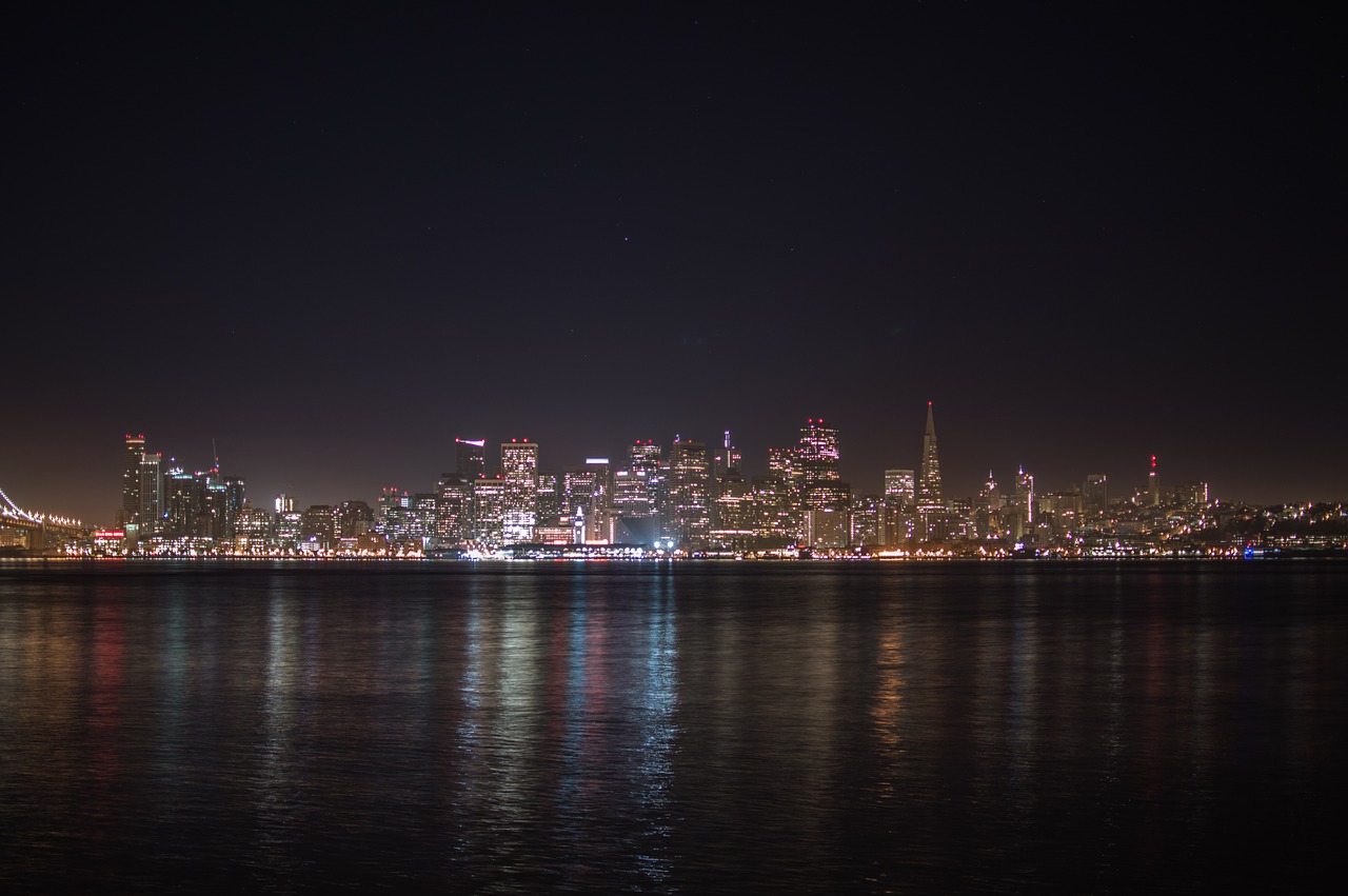 cityscape waterfront skyline free photo