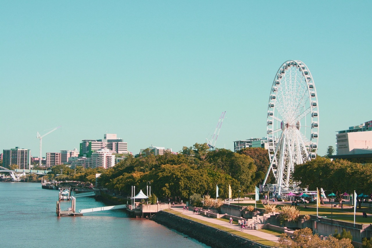 cityscape ferris wheel tourism free photo