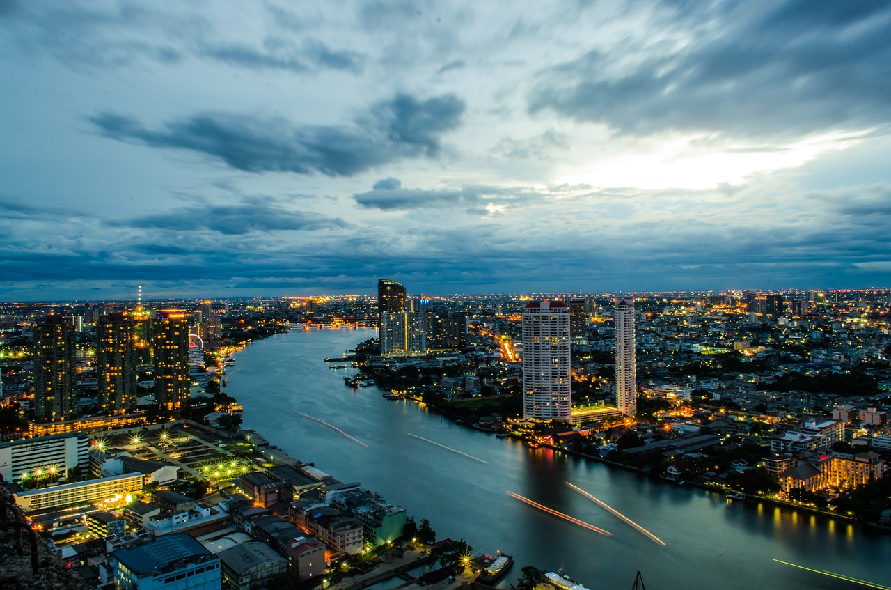 cityscape long exposure twilight free photo