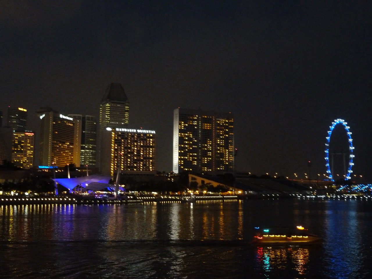 cityscape singapore night free photo