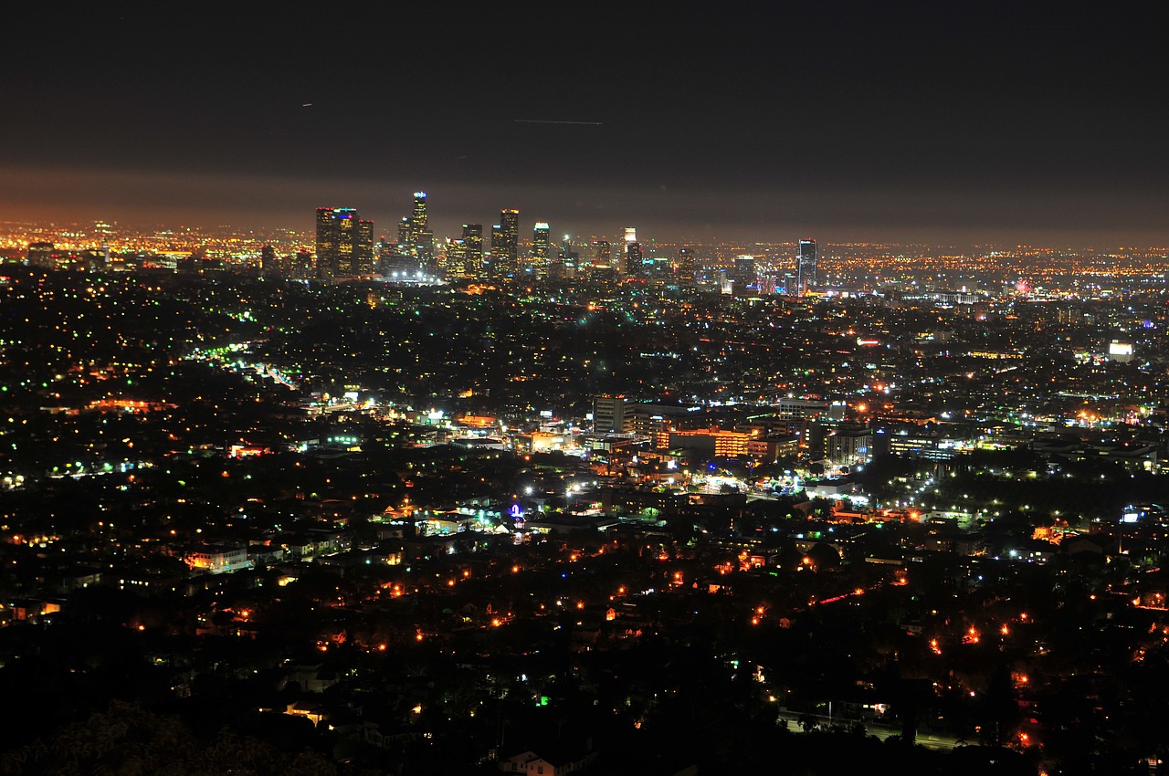 cityscape night urban free photo