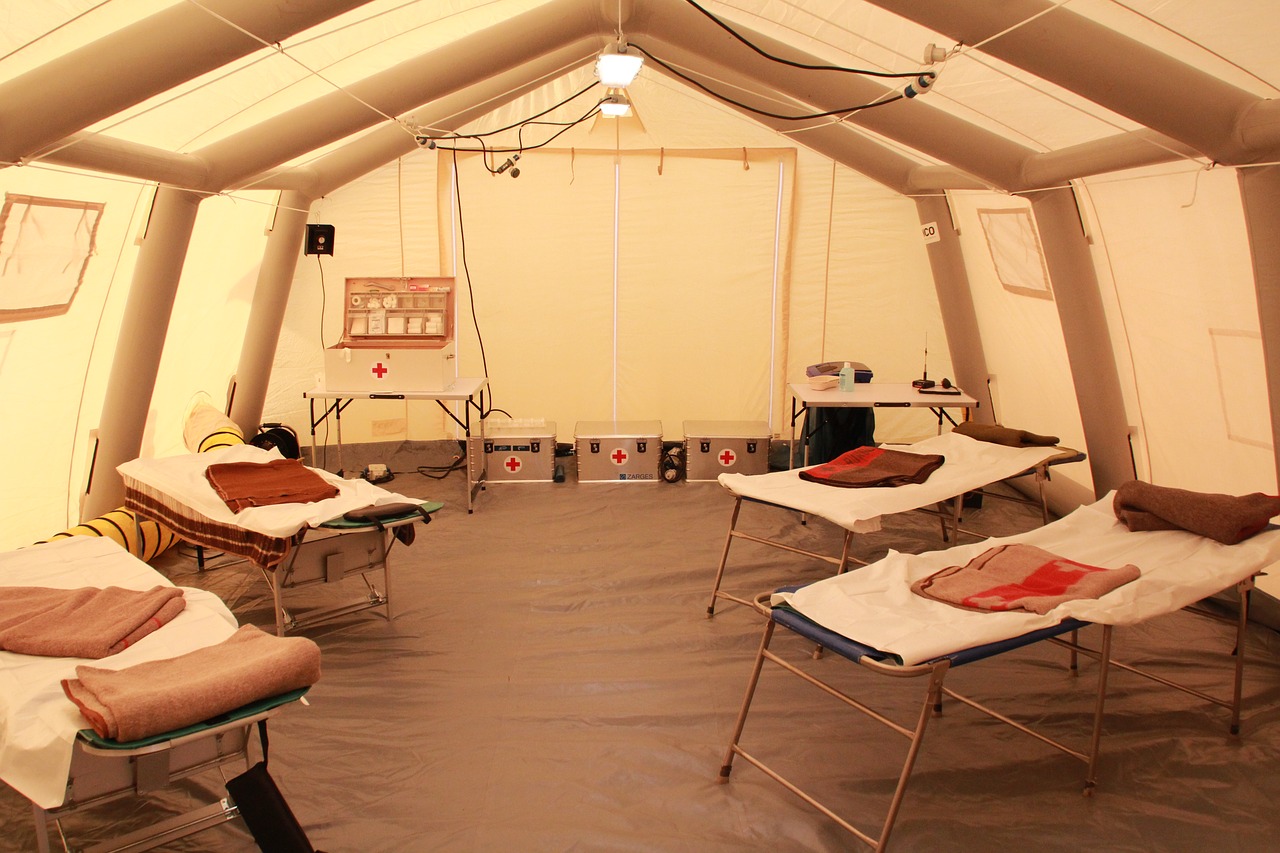 civil protection treatment tent free photo
