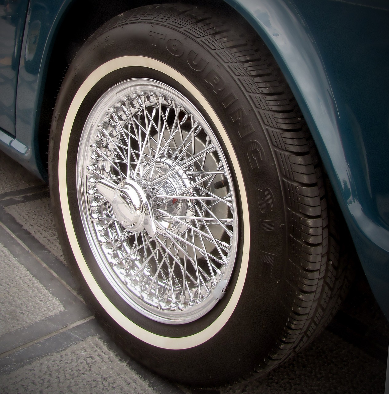 automotive classic spoke wheel free photo
