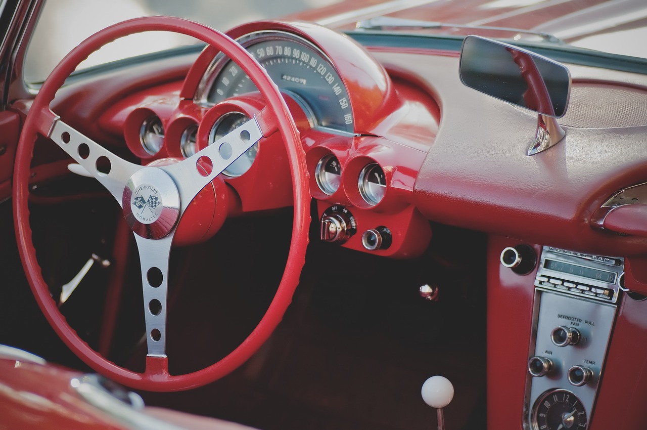 classic car interior free photo