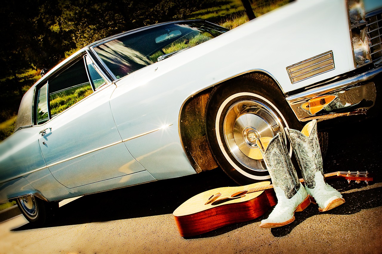 classic car guitar boots free photo